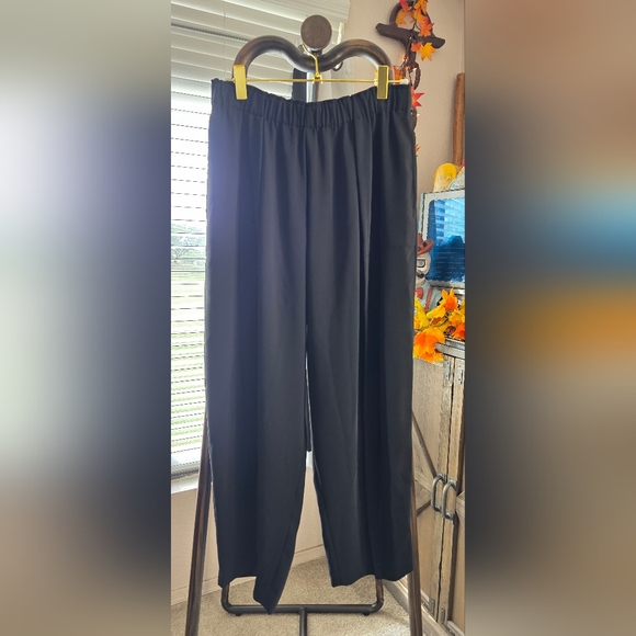 Barrel Balloon Black Front Back Seam Ankle-Length Pants Medium B - Picture 1 of 12